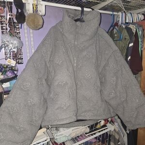 Louis Vuitton Charcoal Monogram Puffer Jacket